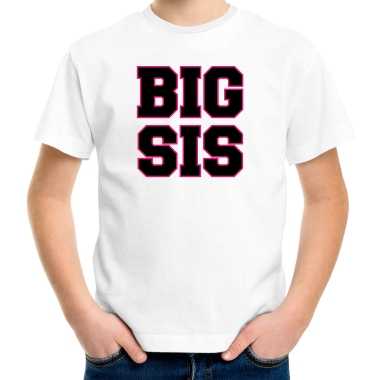 Big sis grote zus cadeau t-shirt wit meisjes / kinderen