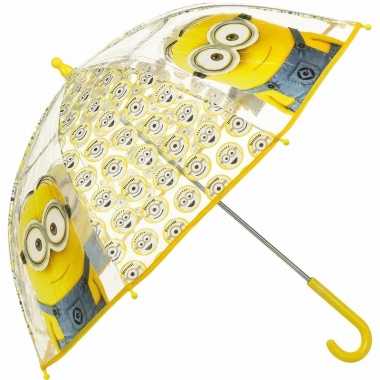 Disney minions paraplu transparant 70 cm