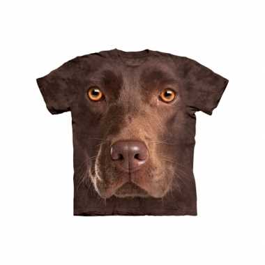 Kinder honden t-shirt bruine labrador