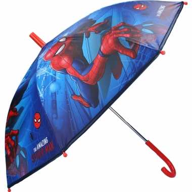 Marvel spiderman kinderparaplu voor jongens/meisjes 71 cm