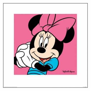 Minnie mouse poster van karton 40 x 40 cm