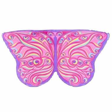 Roze fantasie vlinder vleugels voor kinderen