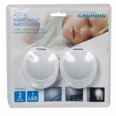 Set led nachtlampjes met knopje