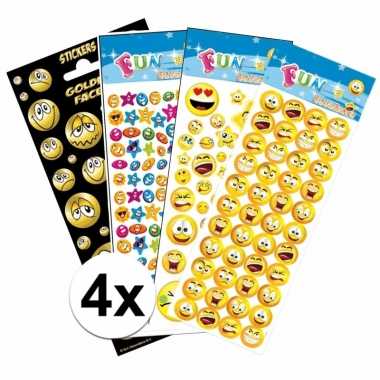 Smiley thema kinder stickers pakket