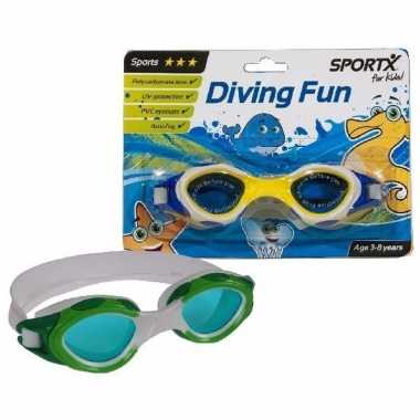 Sport zwembril geel voor kinderen 3-8 jaar