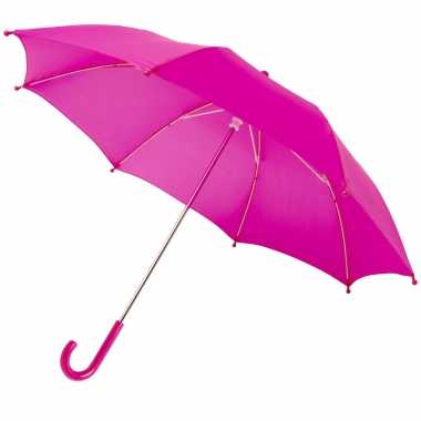 Storm paraplu voor kinderen 77 cm doorsnede fuchsia roze