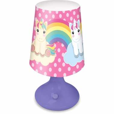 Sweet dreams eenhoorn/unicorn tafellamp/nachtlamp 18 cm voor meisjes