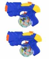 10x waterpistolen waterpistool blauw van 19 cm 30 ml kinderspeelgoed