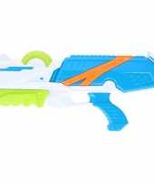 1x waterpistolen waterpistool wit blauw van 41 cm kinderspeelgoed