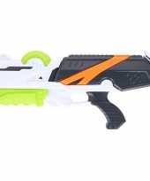 1x waterpistolen waterpistool wit zwart van 41 cm kinderspeelgoed
