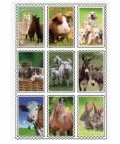 3d kinder stickers boerderijdieren 9 stuks