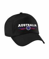 Australie australia landen pet baseball cap zwart kinderen