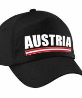 Austria supporter pet cap oostenrijk zwart kinderen