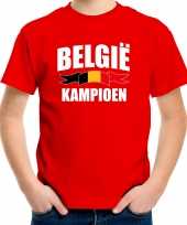 Belgie kampioen supporter t-shirt rood ek wk voor kinderen