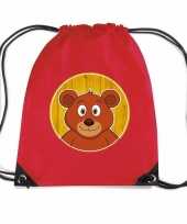 Beren rugtas gymtas rood voor kinderen
