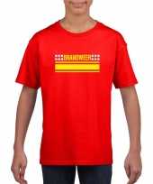 Brandweer logo t-shirt rood voor kinderen