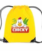 Chicky de kip rugtas gymtas geel voor kinderen