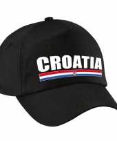 Croatia supporter pet cap kroatie zwart kinderen