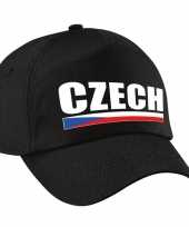 Czech supporter pet baseball cap tsjechie zwart kinderen