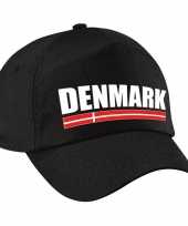 Denmark supporter pet cap denemarken zwart kinderen
