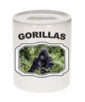 Dieren gorilla spaarpot gorillas gorilla apen spaarpotten kinderen 9 cm