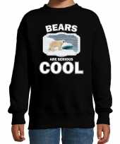 Dieren ijsbeer sweater zwart kinderen bears are cool trui jongens en meisjes