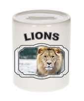Dieren leeuw spaarpot lions leeuwen spaarpotten kinderen 9 cm 10257145