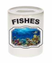 Dieren vis spaarpot fishes vissen spaarpotten kinderen 9 cm