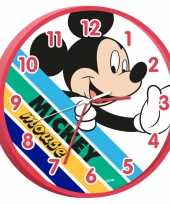 Disney mickey mouse wandklok 25 cm voor kinderen