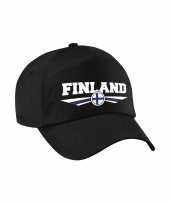Finland landen pet baseball cap zwart kinderen
