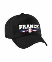 Frankrijk france landen pet baseball cap zwart kinderen