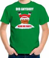 Fun kerstshirt outfit did anybody hear my fart groen voor kinderen