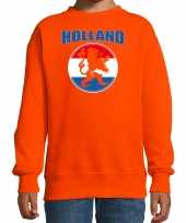 Holland met oranje leeuw oranje sweater trui holland nederland supporter ek wk voor kinderen