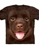 Honden t-shirt bruine labrador puppy voor kinderen