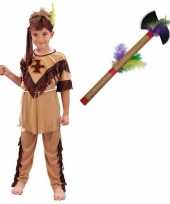 Indianen kostuum maat s met tomahawk voor kinderen