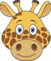Kartonnen giraffe masker voor kinderen