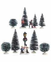 Kerstdorp maken figuurtjes spelende kinderen 26 5 cm type 1