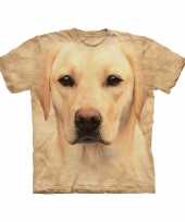 Kinder honden t-shirt blonde labrador