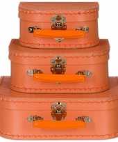 Kinderkoffertje pastel oranje 25 cm