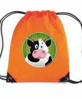 Koeien rugtas gymtas oranje voor kinderen