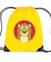 Luipaarden rugtas gymtas geel voor kinderen