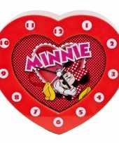Minnie mouse klok hartjesvorm