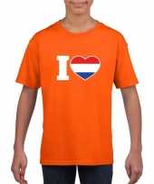 Oranje i love holland shirt kinderen