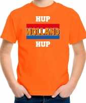 Oranje t-shirt holland nederland supporter hup holland hup ek wk voor kinderen