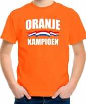 Oranje t-shirt holland nederland supporter oranje kampioen ek wk voor kinderen