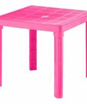 Plastic roze tafeltje voor kinderen 49 x 49 x 45 cm