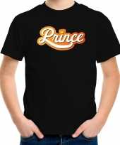 Prince koningsdag t-shirt zwart voor kinderen