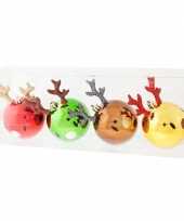 Rendier kerstballen voor kinderboompje