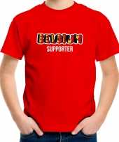Rood t-shirt belgium belgie supporter ek wk voor kinderen