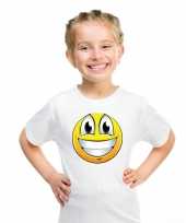 Smiley t-shirt super vrolijk wit kinderen
